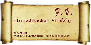 Fleischhacker Virág névjegykártya